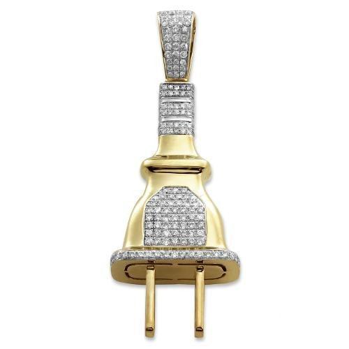 10KY 3.75CTW DIAMOND PLUG PENDANT - Johnny Dang & Co