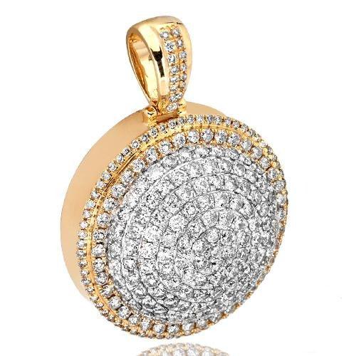 10KY 3.50CTW DIAMOND 3-D DOME MEDALLION - 2 ROW BO - Johnny Dang & Co