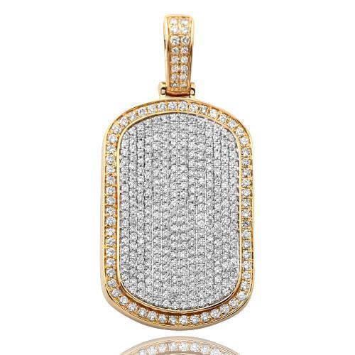 10KY 3.50CTW DIAMOND 3-D DOGTAG PENDANT - Johnny Dang & Co