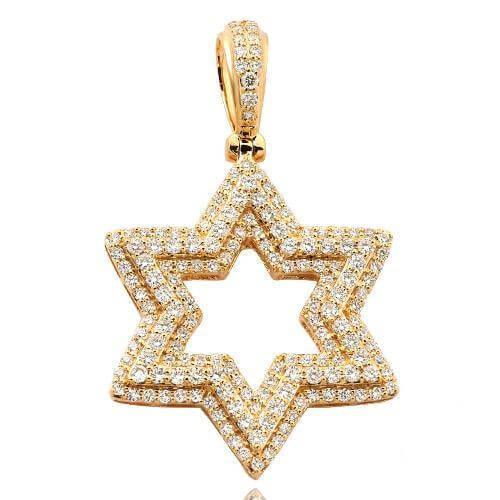 14KY 2.05CTW DIAMOND 'STAR OF DAVID' PENDANT - Johnny Dang & Co