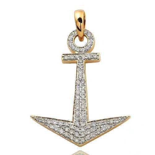 14KY 1.85CTW DIAMOND ANCHOR PENDANT - Johnny Dang & Co
