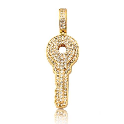 14KY 1.50CTW DIAMOND 3-D KEY PENDANT - Johnny Dang & Co