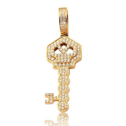 14KY 1.10CTW DIAMOND KEY PENDANT - Johnny Dang & Co