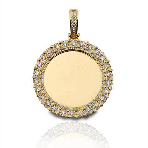 14KY 1.75CTW DIAMOND MIRROR DISC PENDANT WITH FLEU - Johnny Dang & Co