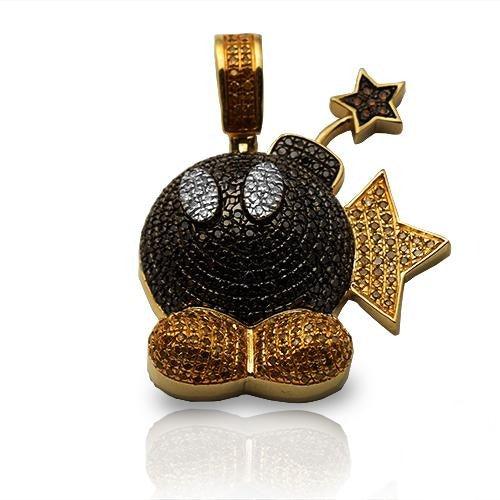 10KY 2.00CTW BLACK AND YELLOW DIAMOND 'BOMB' PENDA - Johnny Dang & Co