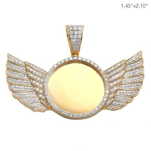 10KY 2.55CTW DIAMOND MEMORY PENDANT WITH WINGS - Johnny Dang & Co