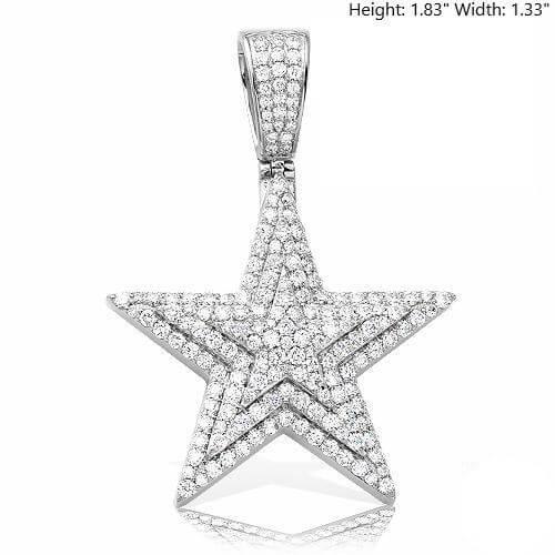 14KW 2.65CTW DIAMOND THREE TIERED STAR PENDANT - Johnny Dang & Co