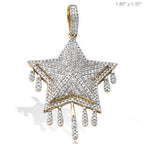 10K 0.75CT DRIPPING DIAMOND STAR PENDANT - Johnny Dang & Co