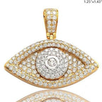 14KY 3.15CTW DIAMOND EVIL EYE PENDANT - Johnny Dang & Co