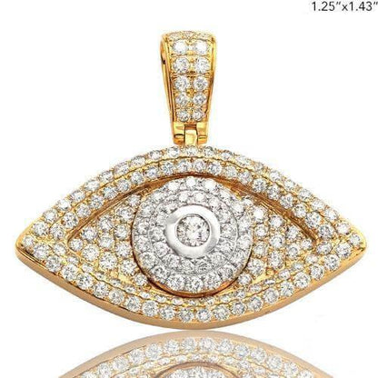14KY 3.15CTW DIAMOND EVIL EYE PENDANT - Johnny Dang & Co