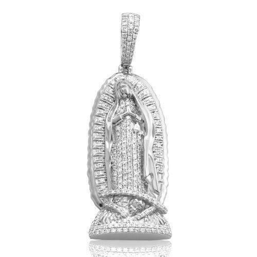 14KW 1.05CTW DIAMOND VIRGIN MARY PENDANT - Johnny Dang & Co