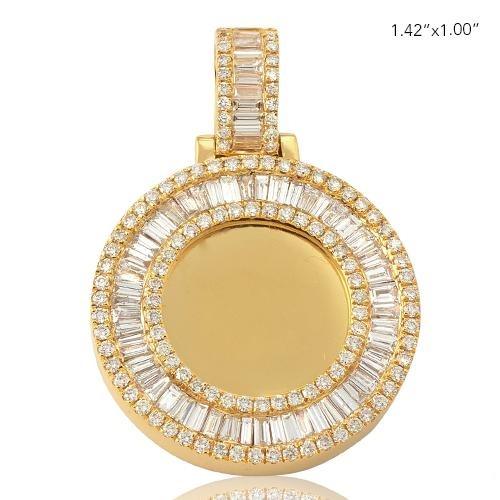 14KY2.60CTW BAGUETTE DIAMOND MEMORY PENDANT - Johnny Dang & Co