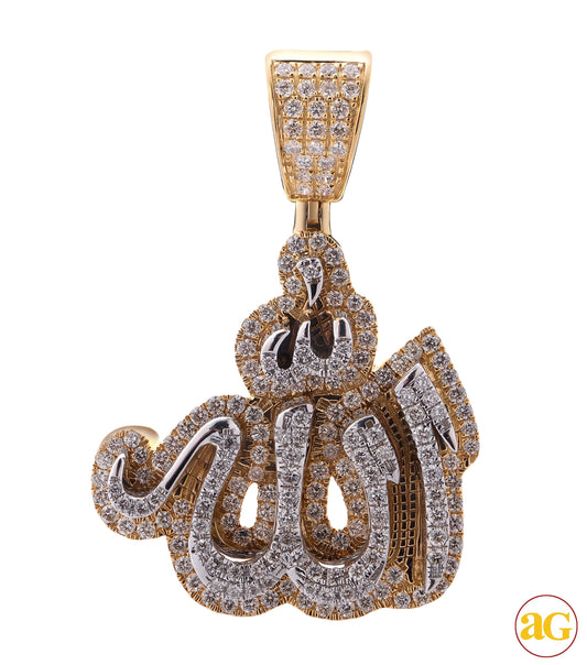 10KY+W 2.30CTW DIAMOND 3-D ALLAH PENDANT - Johnny Dang & Co