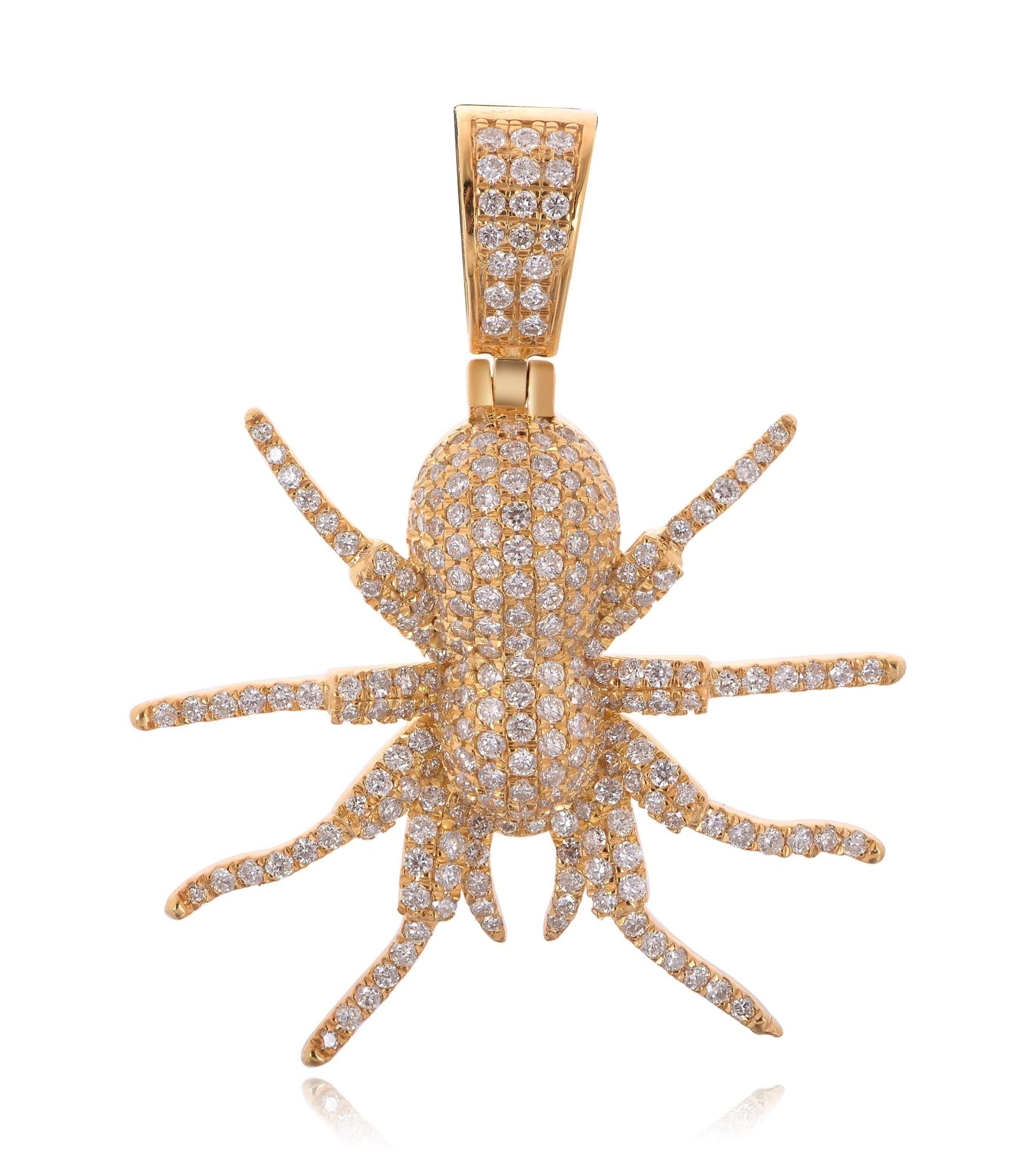10KY 1.25CTW DIAMOND SPIDER PENDANT - Johnny Dang & Co