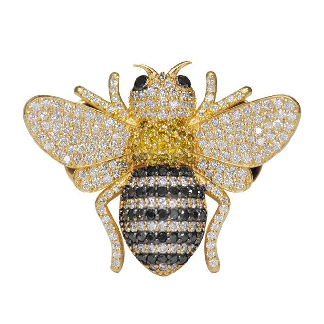 CJ19436 - CUSTOM DIAMOND BEE RING - Johnny Dang & Co