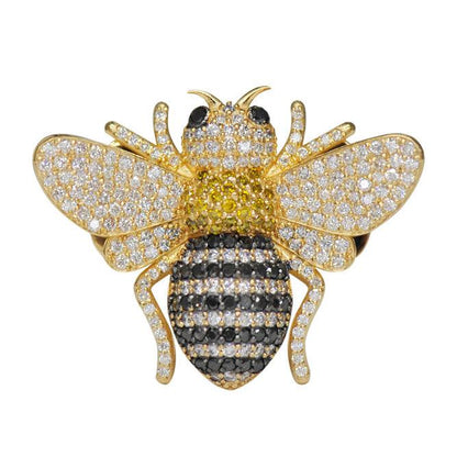 CJ19436 - CUSTOM DIAMOND BEE RING - Johnny Dang & Co