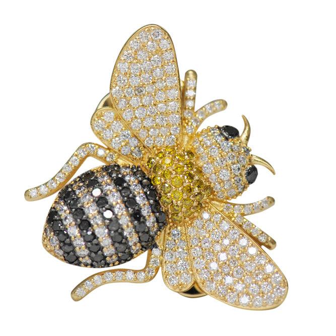 CJ19436 - CUSTOM DIAMOND BEE RING - Johnny Dang & Co