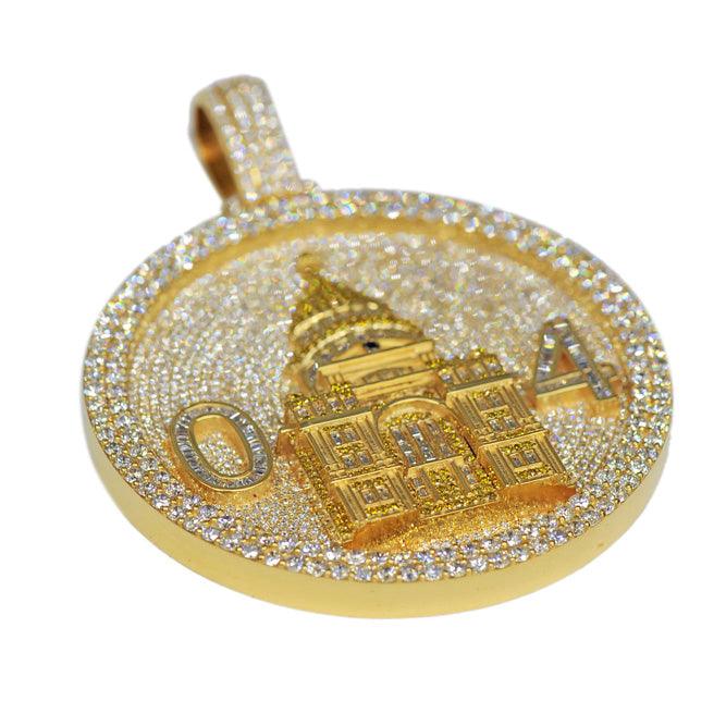 CUSTOM DIAMOND TEMPLE BUILDING PENDANT - Johnny Dang & Co