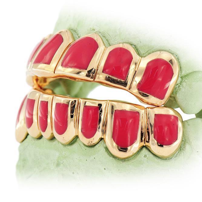 14 Teeth Grill With Light Red Enamel - Johnny Dang & Co