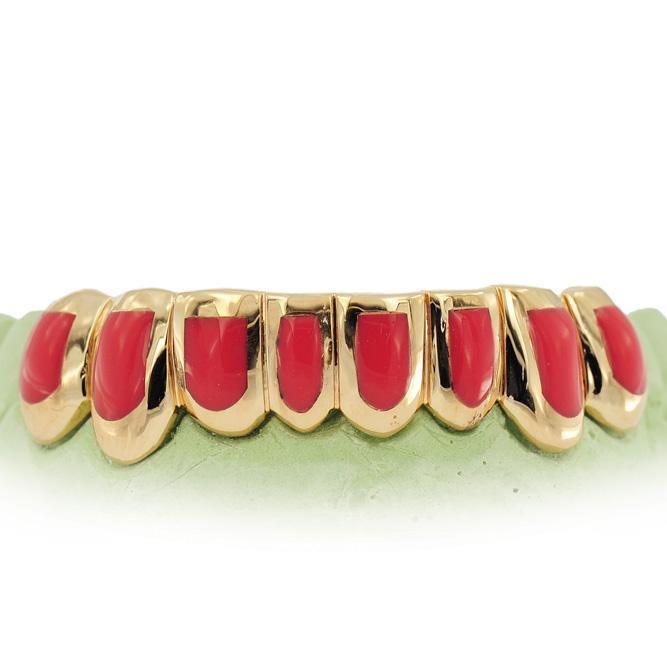 14 Teeth Grill With Light Red Enamel - Johnny Dang & Co