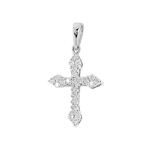14KW 0.25CTW DIAMOND FANCY CROSS - Johnny Dang & Co