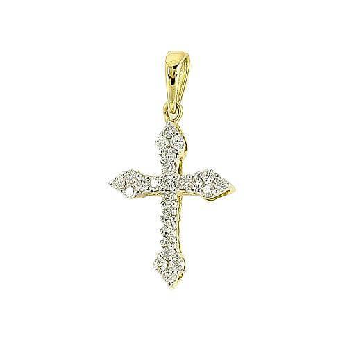 14KY 0.25CTW DIAMOND FANCY CROSS - Johnny Dang & Co