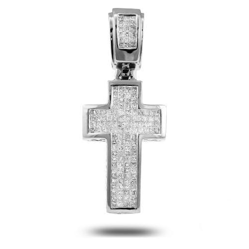 14KW 1.50CTW INV. PC DIAMOND CROSS PENDANT - Johnny Dang & Co
