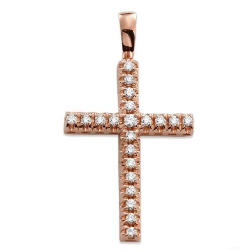 14KR 2.00CTW DIAMOND PRONG SET CROSS PENDANT - Johnny Dang & Co