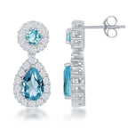 Sterling Silver, White Topaz & Gemstone Earrings - Johnny Dang & Co