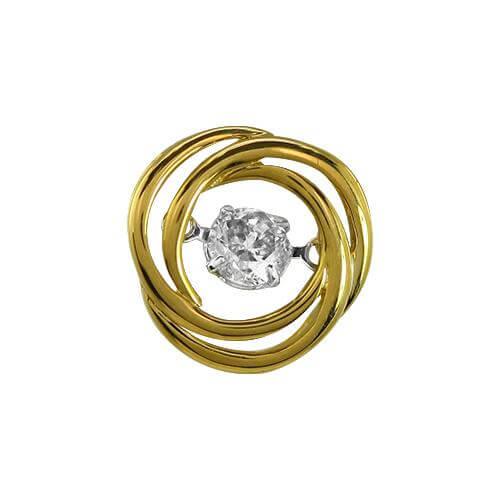 14KY 0.20CTW DANCING DIAMOND PENDANT - Johnny Dang & Co
