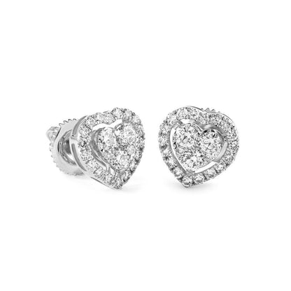 Diamond & Gold Heart Illusion Earrings - Johnny Dang & Co