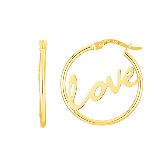 14K Gold Love Hoop - Johnny Dang & Co