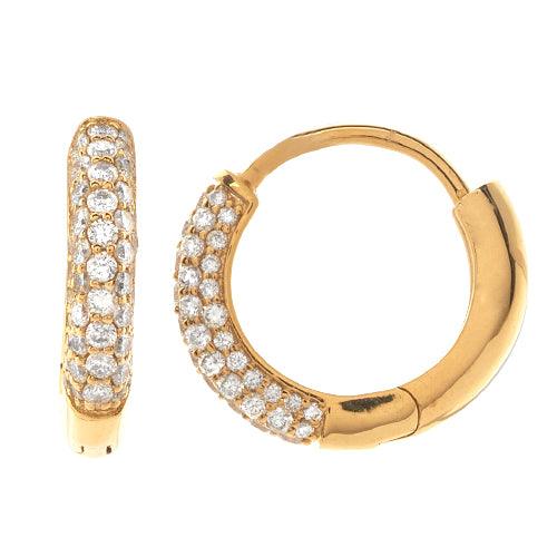 14KY 0.50CTW PAVE DIAMOND HUGGIES - Johnny Dang & Co