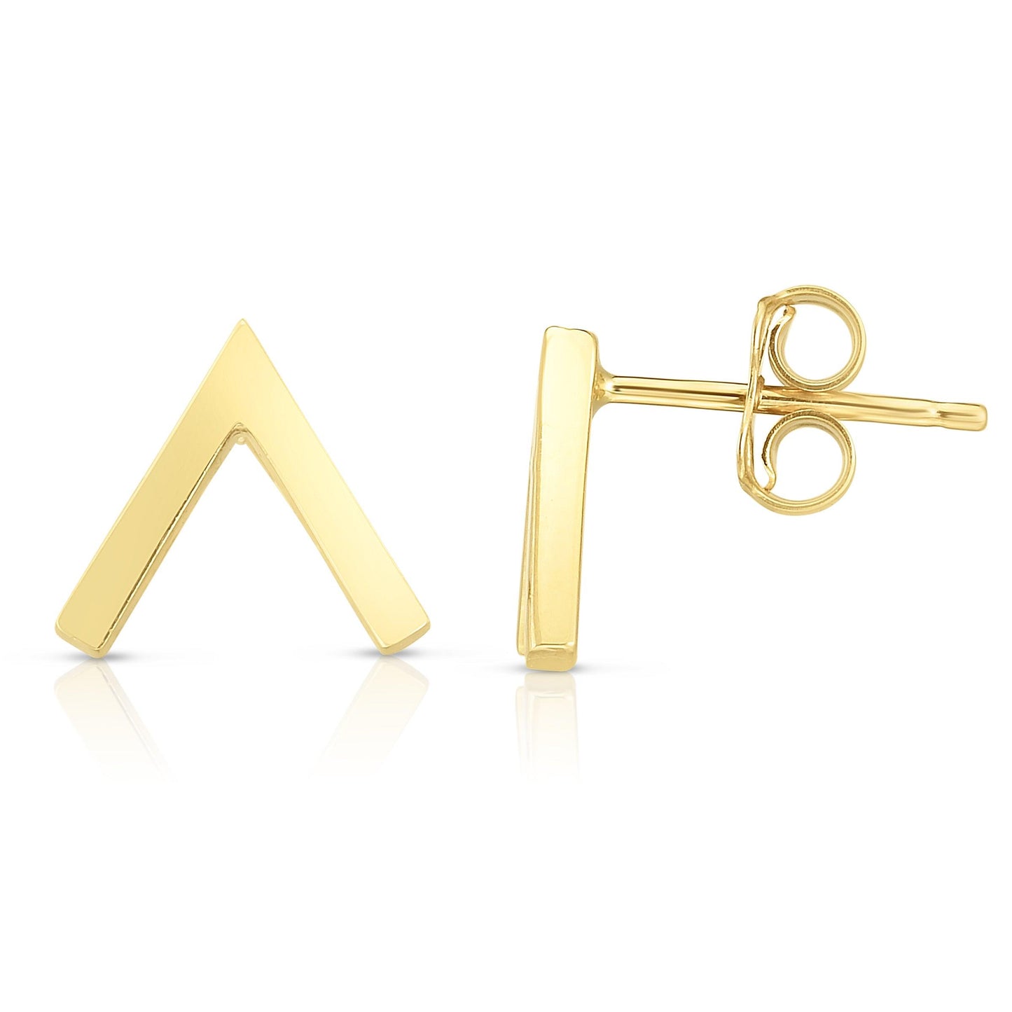 14K Gold Open Arrow Stud Earring - Johnny Dang & Co