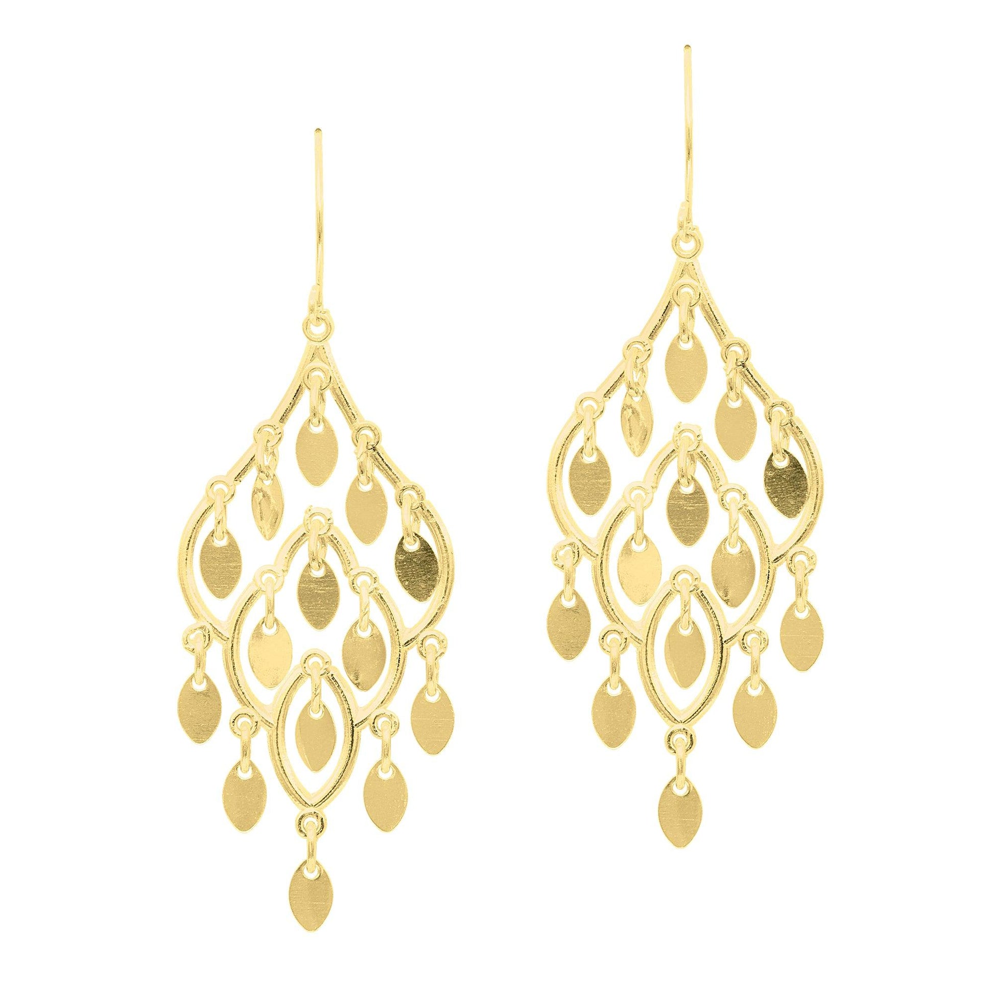 14K Gold Polished Chandelier Earring - Johnny Dang & Co