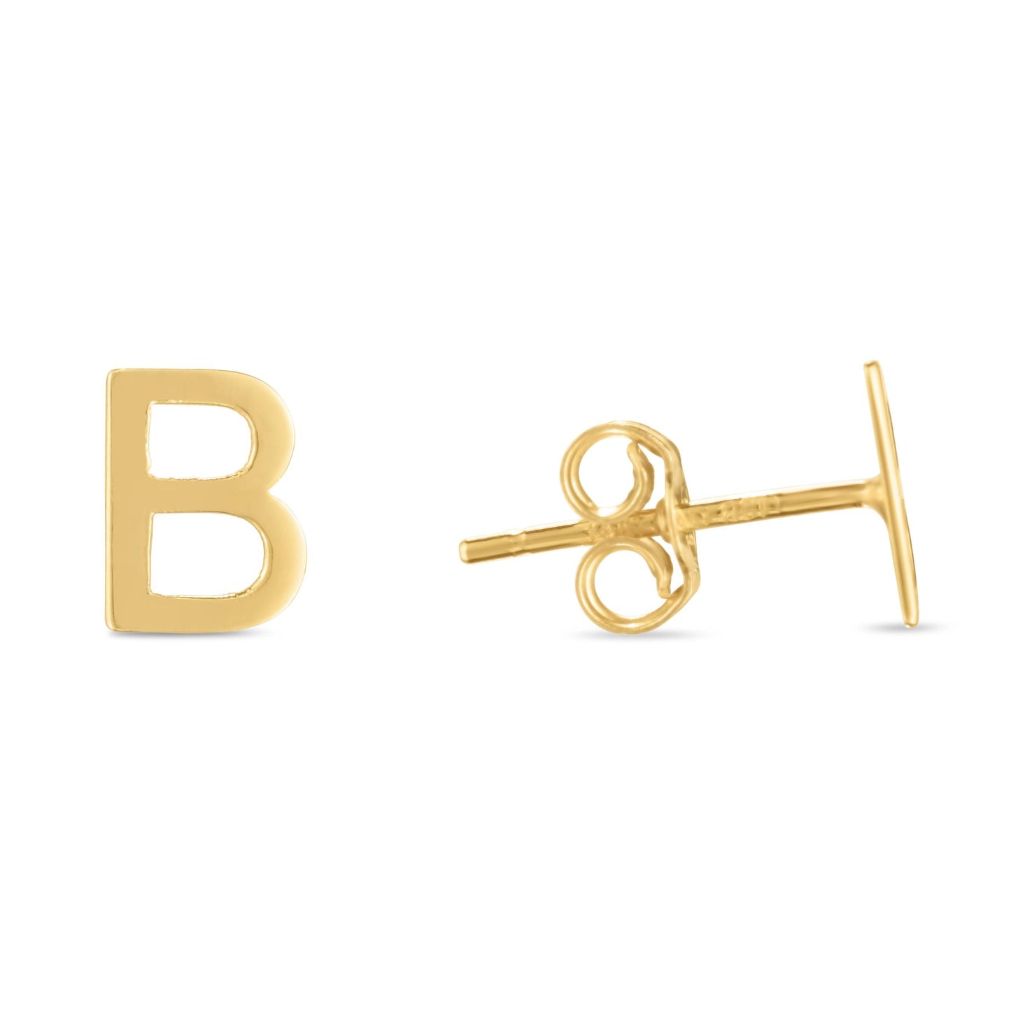 14K Gold Initial 'A Through Z' Stud Earring - Johnny Dang & Co