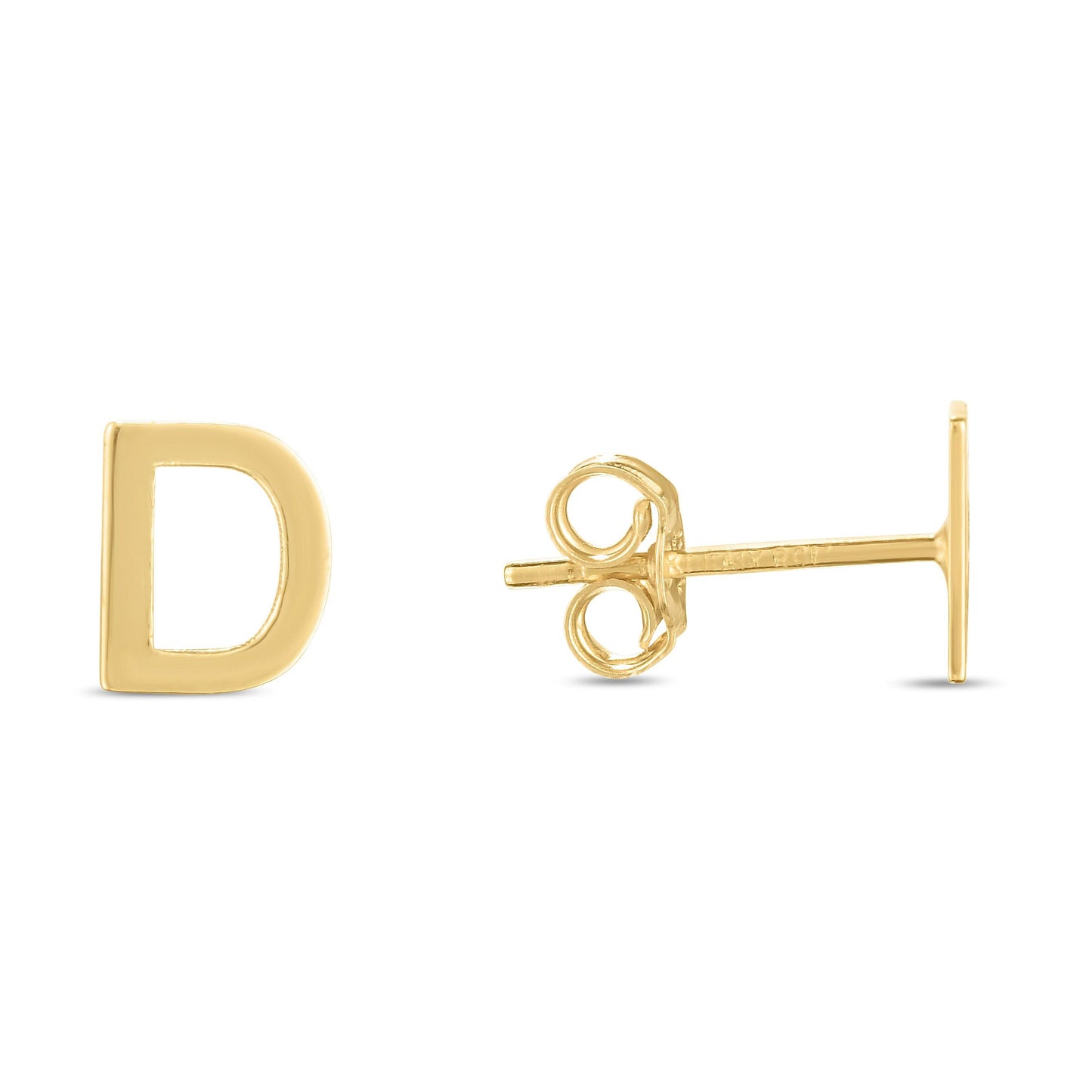 14K Gold Initial 'A Through Z' Stud Earring - Johnny Dang & Co
