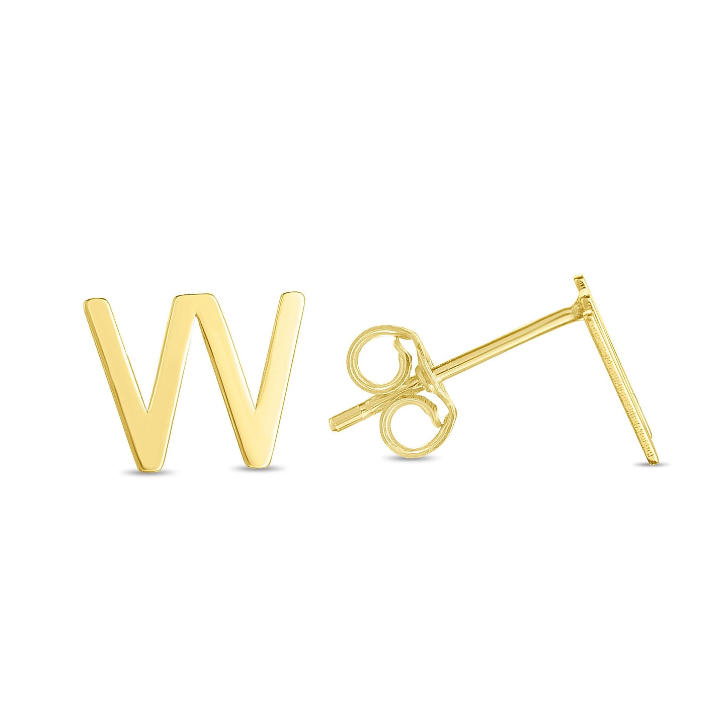 14K Gold Initial 'A Through Z' Stud Earring - Johnny Dang & Co