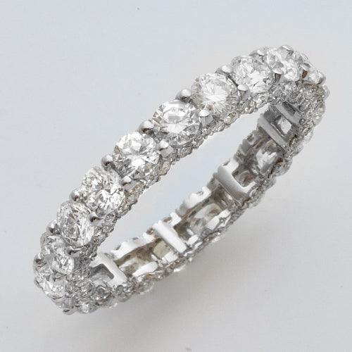 14KW 3.90CTW DIAMOND MACHINE SET ETERNITY BAND - Johnny Dang & Co