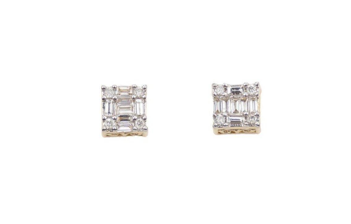 0.52 Diamond Square Earrings - Johnny Dang & Co