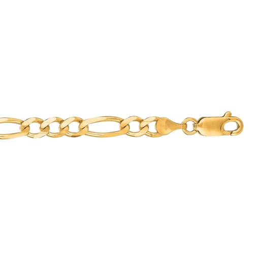 10K Gold 3mm Solid Figaro Chain - Johnny Dang & Co