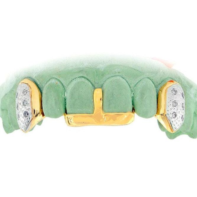 GOLDTEETH TVJ-3011C CUSTOM GOLD AND DIAMOND GRILL - Johnny Dang & Co