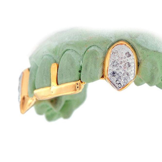 GOLDTEETH TVJ-3011C CUSTOM GOLD AND DIAMOND GRILL - Johnny Dang & Co