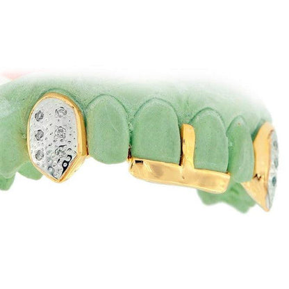 GOLDTEETH TVJ-3011C CUSTOM GOLD AND DIAMOND GRILL - Johnny Dang & Co