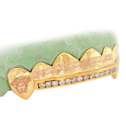 JDTK-Goldteeth C5032 Single Row Channel Set Engraved grill - Johnny Dang & Co