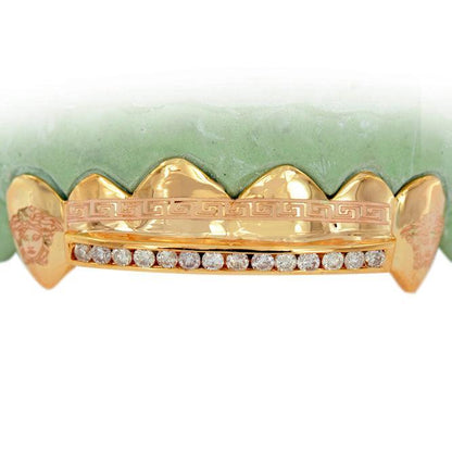 JDTK-Goldteeth C5032 Single Row Channel Set Engraved grill - Johnny Dang & Co