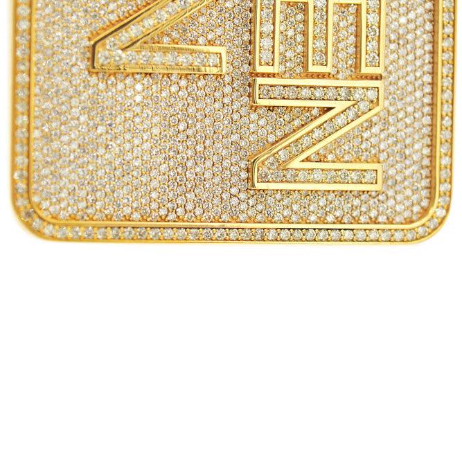 CUSTOM DIAMOND GREEN RUN PENDANT - Johnny Dang & Co