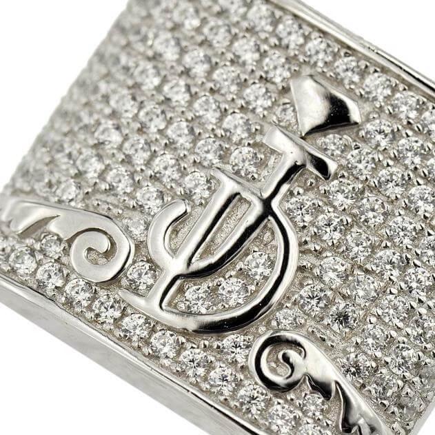 SILVER CZ JOHNNY DANG LOGO PENDANT - Johnny Dang & Co