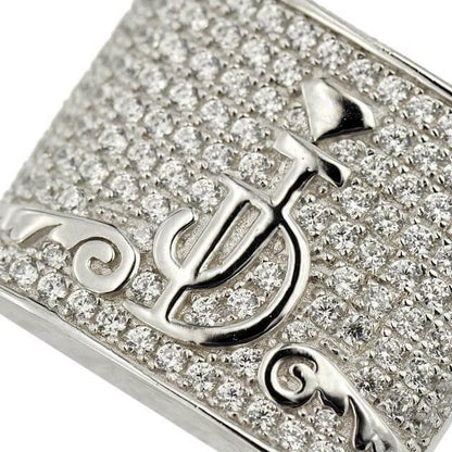 SILVER CZ JOHNNY DANG LOGO PENDANT - Johnny Dang & Co