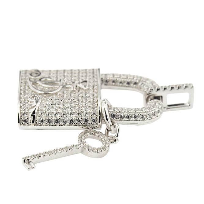 SILVER CZ JOHNNY DANG LOGO PENDANT - Johnny Dang & Co